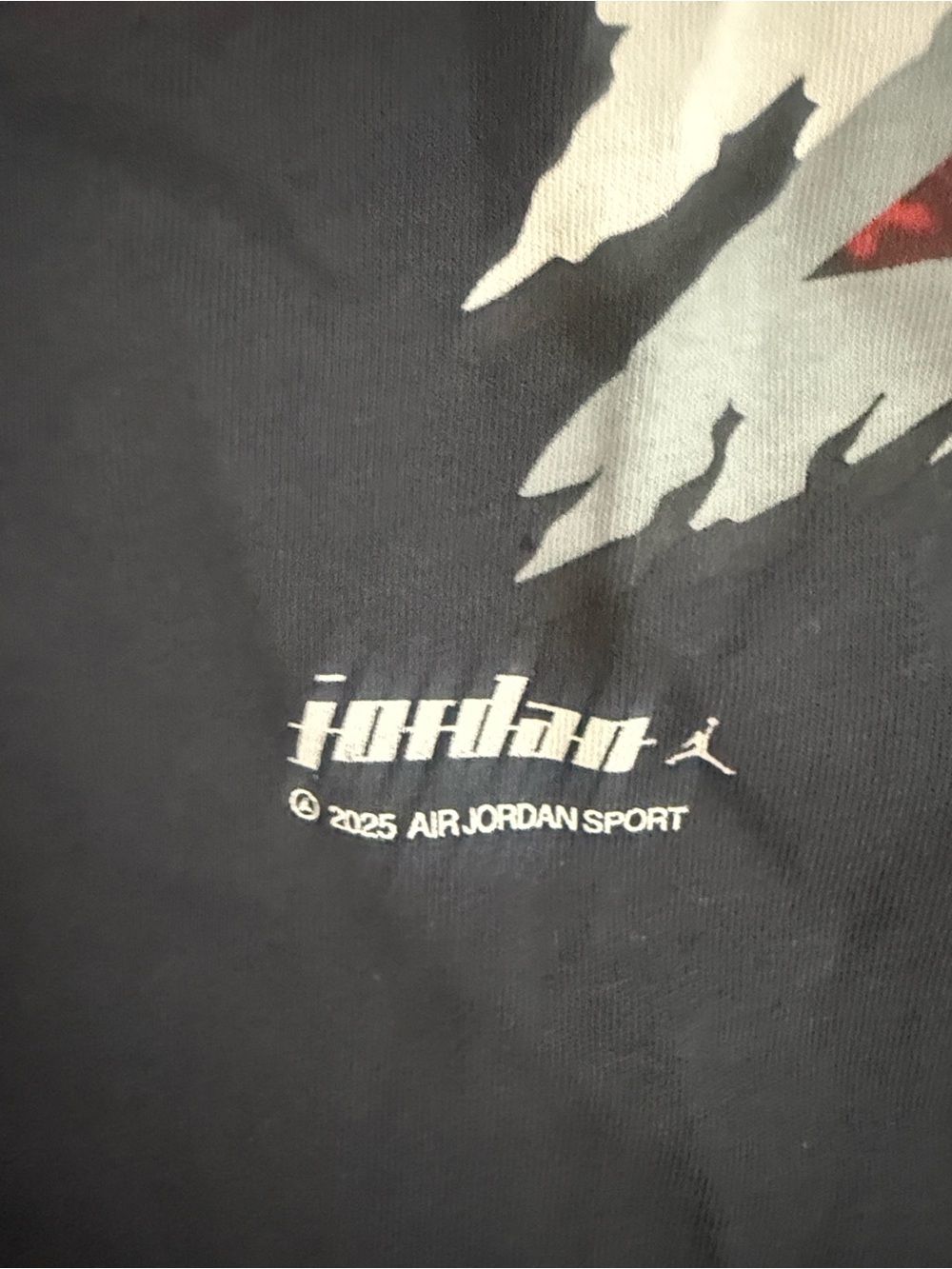 Jordan Black Graphic Tee with Red & Yellow Accents - Picture 6 of 10
